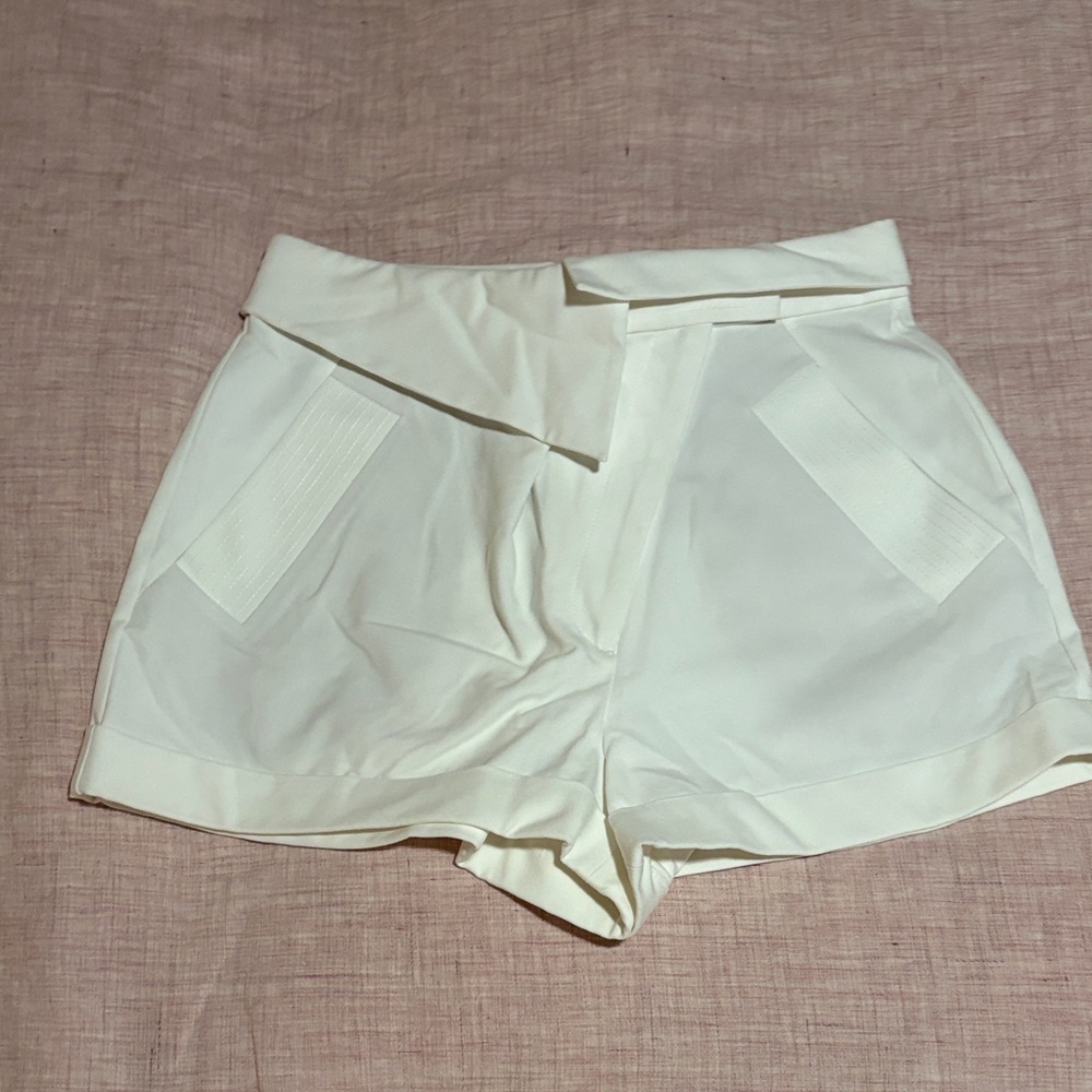 Alice + Olivia White High Waist Women's Shorts